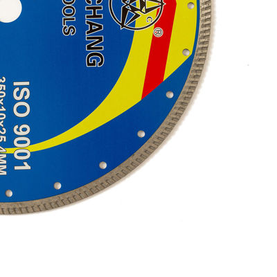 Heißer Porzellan-Diamond Blades 65Mn der hohen Qualität der Presse-14inch ‚350×2.2/3.2×10×25.4mm Stahlkörper mit langem Schnittleben