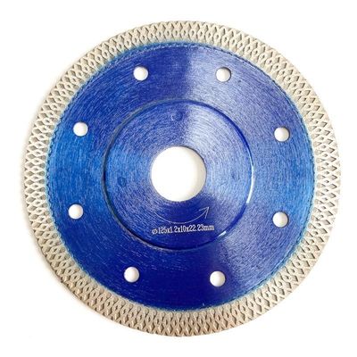 Heißer blauer Kreis-Diamond Saw Blade For General Zweck HUACHANG Presse-5inch 125x0.8/1.2x10x22.23mm, keramisch, Ziegelstein