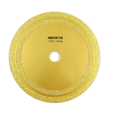 150×1.6×10×22.23mm Vakuum bronzierter Diamond Saw Blade For Cutting Roheisen-Marmormetalledelstahl-Feuer-Notfall