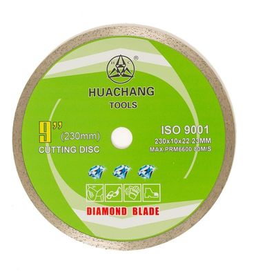 kalte Presse der hohen Qualität 9inch 230×1.8/2.6×10×22.23mm ununterbrochener Rim Diamond Blade For General Purpose, keramisch, Marmor