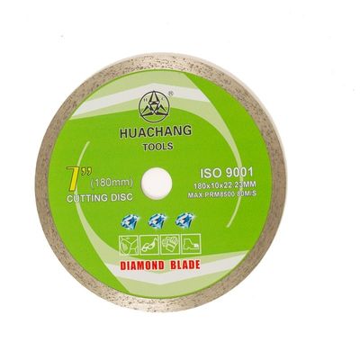 kalte Presse der hohen Qualität 7inch 180×1.6/2.2×10×22.23mm ununterbrochener Rim Diamond Blade For Ceramic, Marmor