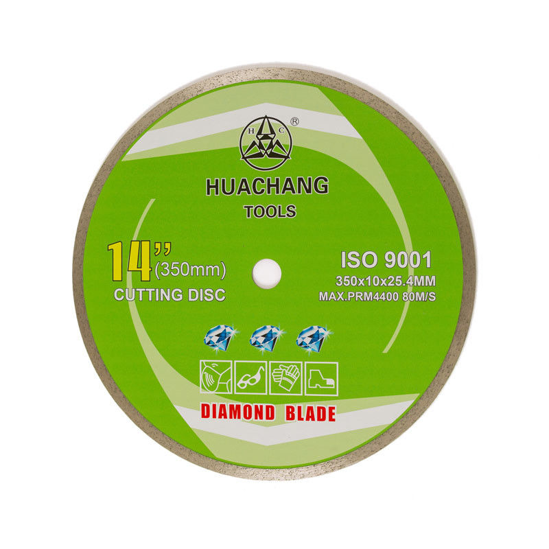Kalter Zoll 350×2.2/3.2×10×25.4mm×24T ununterbrochener Rim Diamond Blade For Angle Grinder der Presse-14