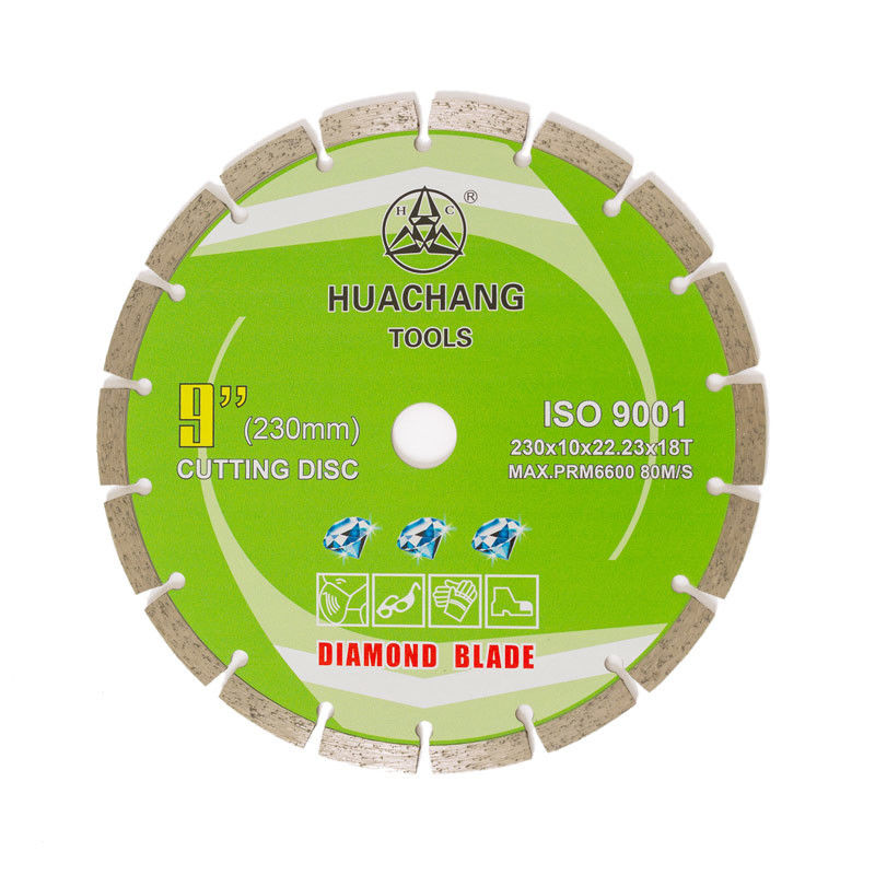 Kalte Presse 230×1.8/2.6×10×22.23×18T segmentierte Diamond Blade Dry Cutting Porcelain-Ausschnitt-Diskette für keramisches, Fliese, Granit