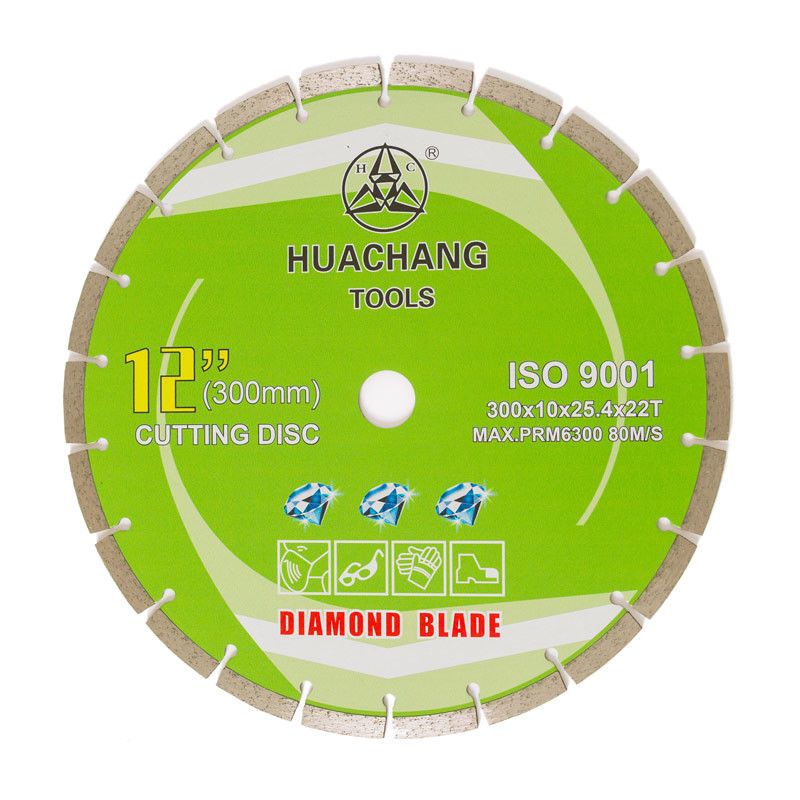 300x25.4mm ein 12 Zoll-Trockenschnitt segmentierten einem doppelten Zweck dienenden Diamond Blade For Granite Stone-Ausschnitt