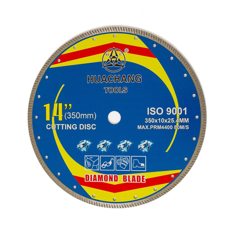Heißer Porzellan-Diamond Blades 65Mn der hohen Qualität der Presse-14inch ‚350×2.2/3.2×10×25.4mm Stahlkörper mit langem Schnittleben