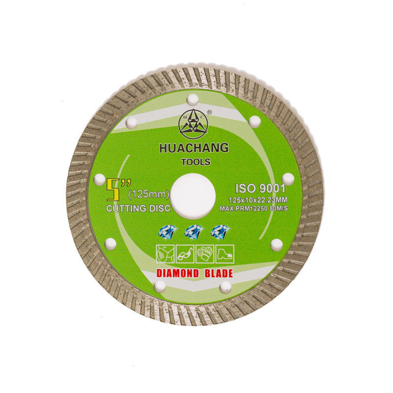 Kalte Presse 5inch ‚125×1.2/2.0×10×22.23mm Turbo Diamond Blade For General Purpose, keramisch, Marmor- und konkret