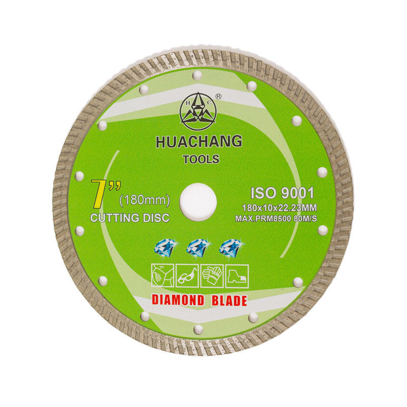 Kalte Presse 7inch 180×1.6/2.6×10×22.23mm Turbo Diamond Blade For General Purpose, keramisch, Marmor- und konkret