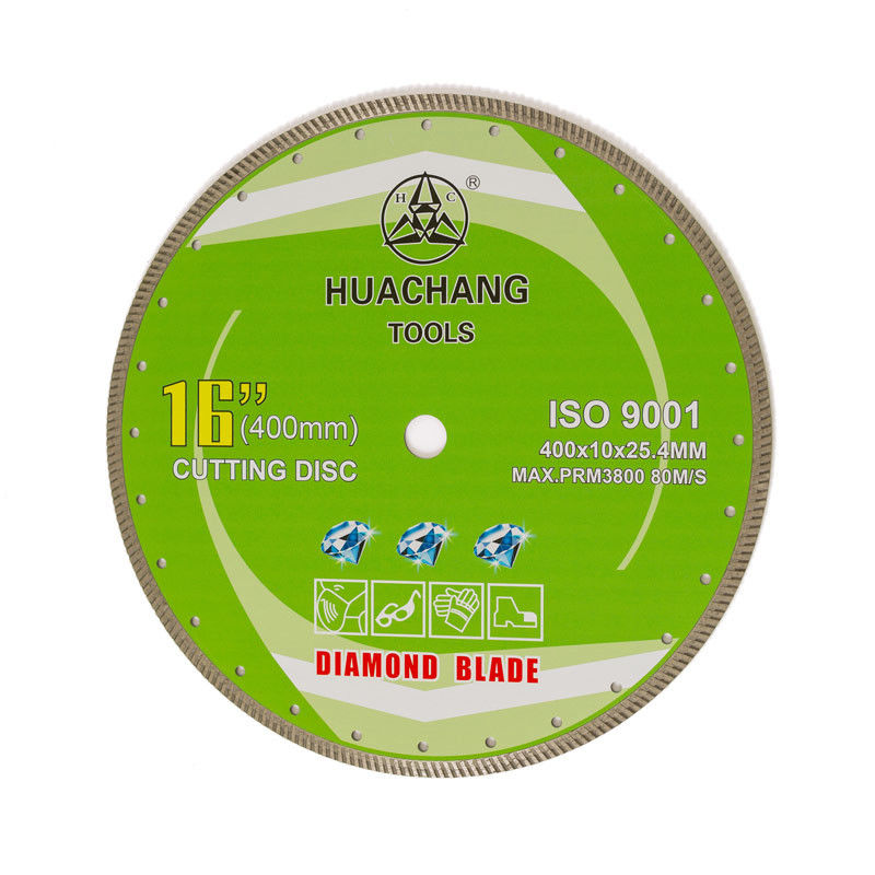 Trockenschnitt ununterbrochener Diamond Turbo Blade For Granite 16inch 400mmx25.4mm der hohen Qualität 16inch 400x10×25.4mm