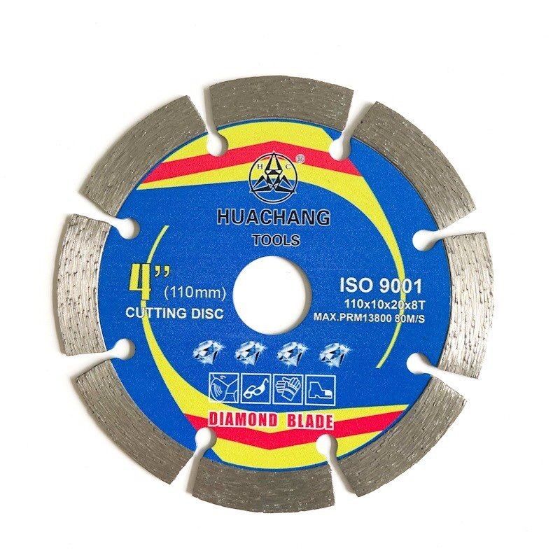 Heiße Presse	110×1.2/1.8×10×20×8T segmentierte Blatt Diamond Saw Blade For Ceramic, Fliese, Granit, Marmor, Beton und Ziegelstein