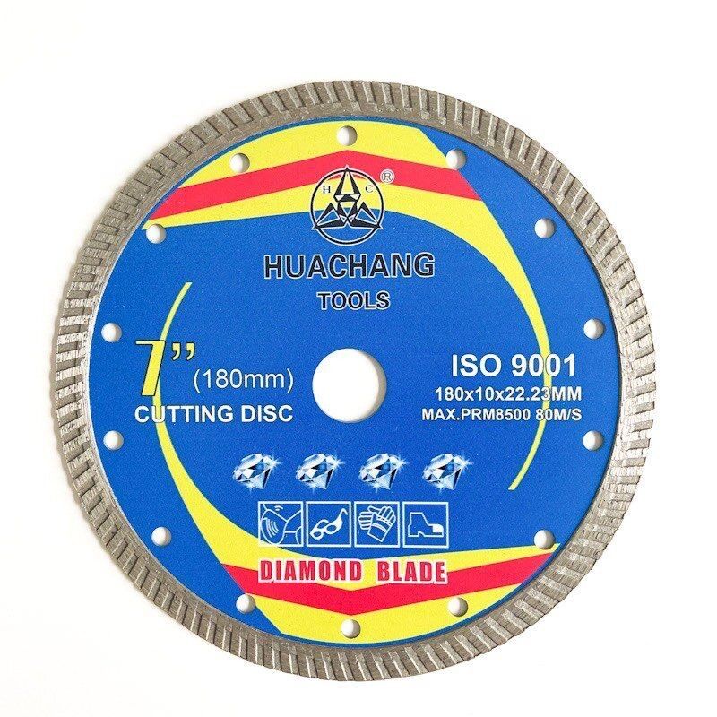 6 Ausschnitt-Diskette des Zoll-180mm Diamond Blade High Quality Porcelain für Winkel-Schleifer 22.23mm Boree