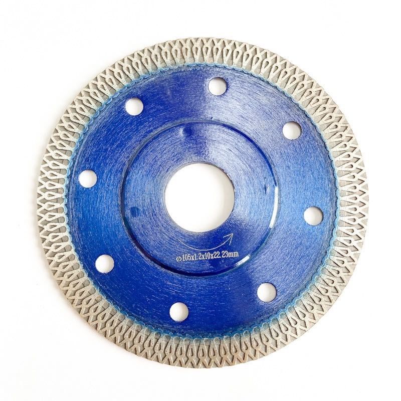 Heißer blauer Kreis-Diamond Saw Blade For General Zweck der hohen Qualität der Presse-4inch 105x0.8/1.2x10x20mm, keramisch, Ziegelstein