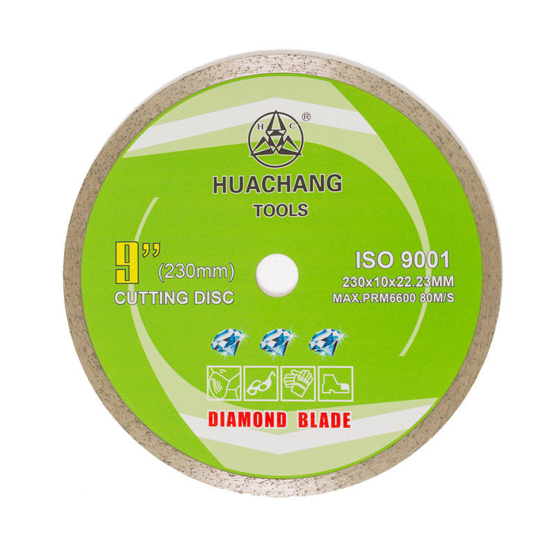 kalte Presse der hohen Qualität 9inch 230×1.8/2.6×10×22.23mm ununterbrochener Rim Diamond Blade For General Purpose, keramisch, Marmor